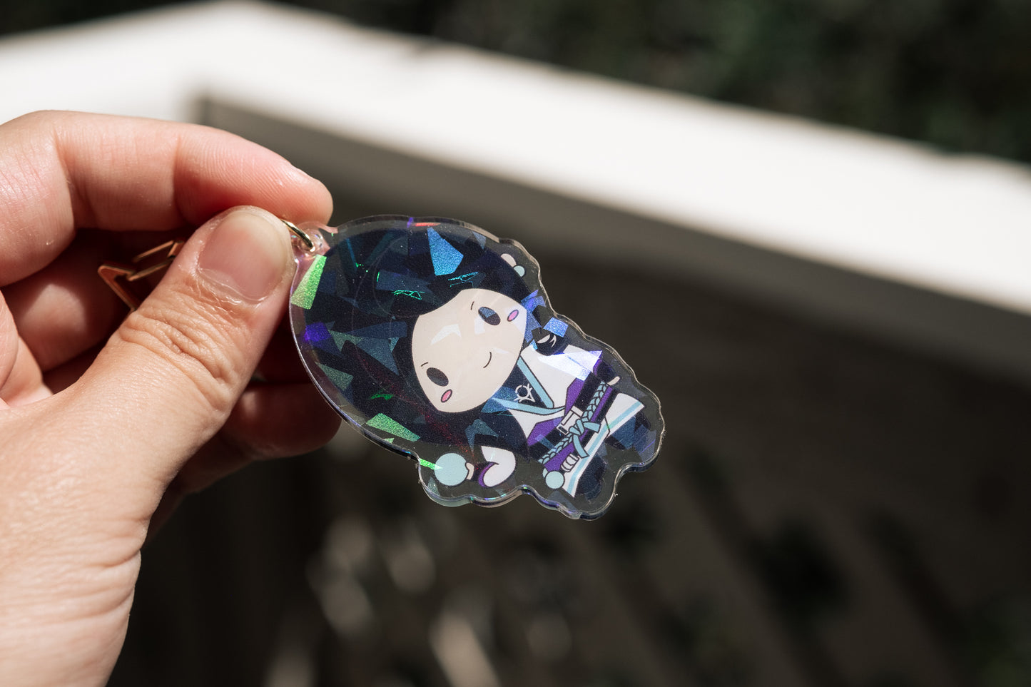 Sova holographic keychain