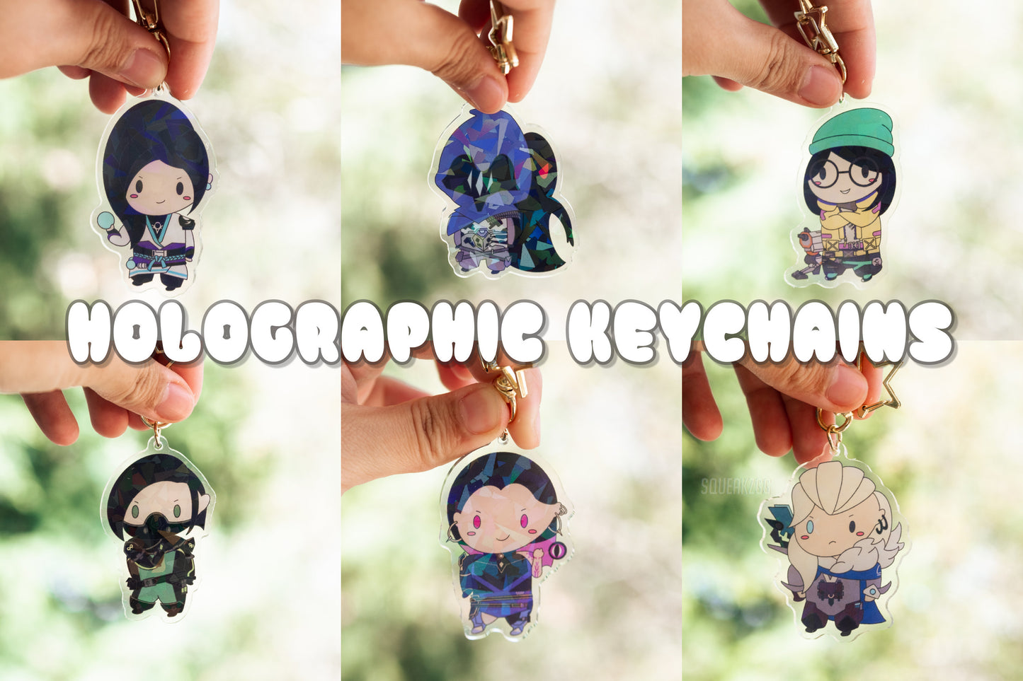 Reyna holographic keychain