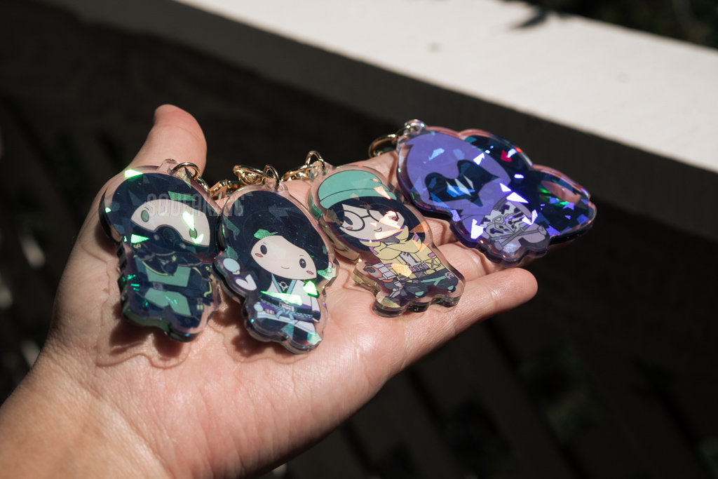 Omen holographic keychain