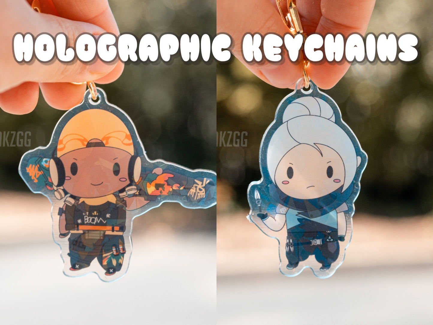 Jett holographic keychain
