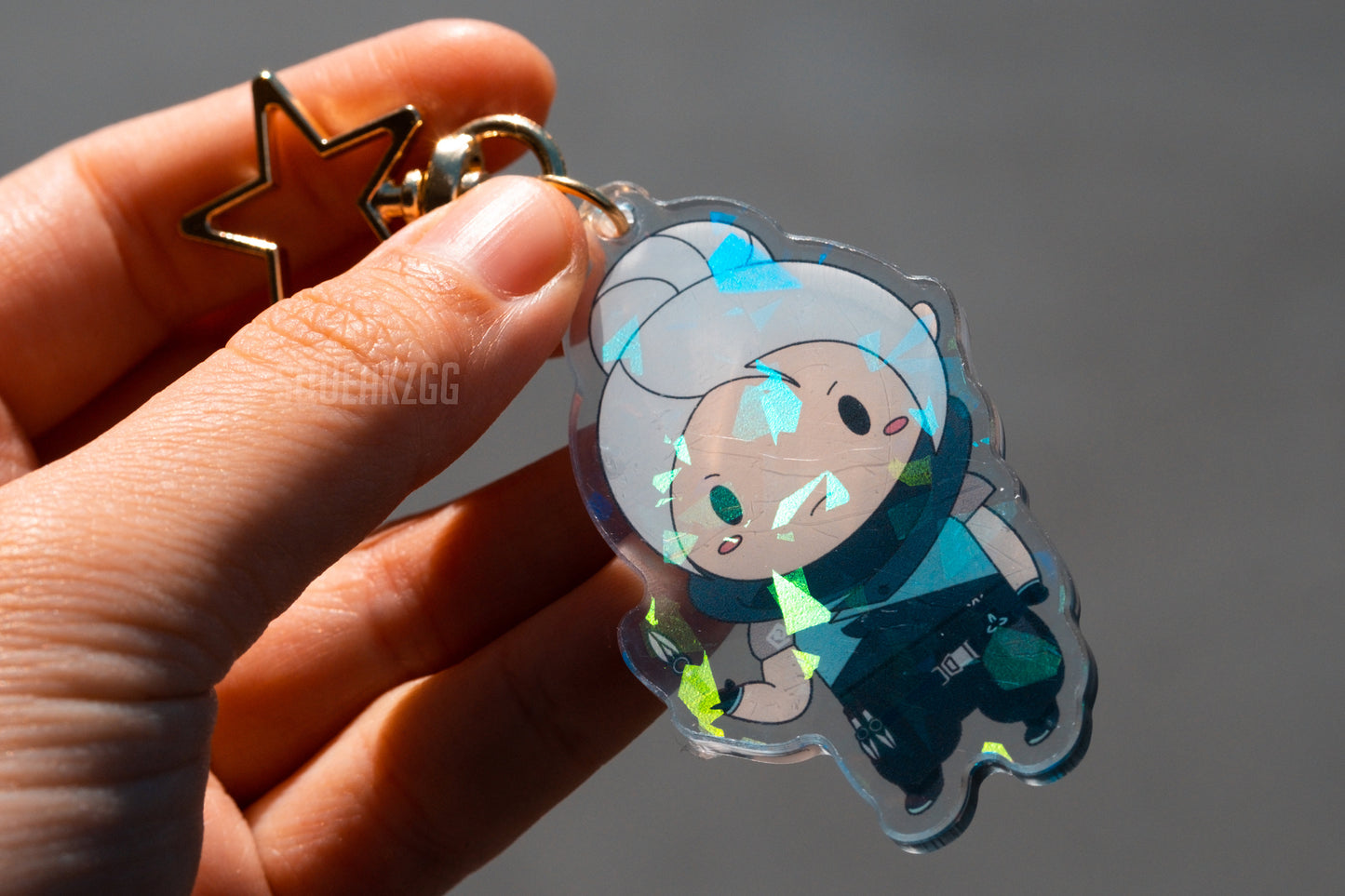 Jett holographic keychain